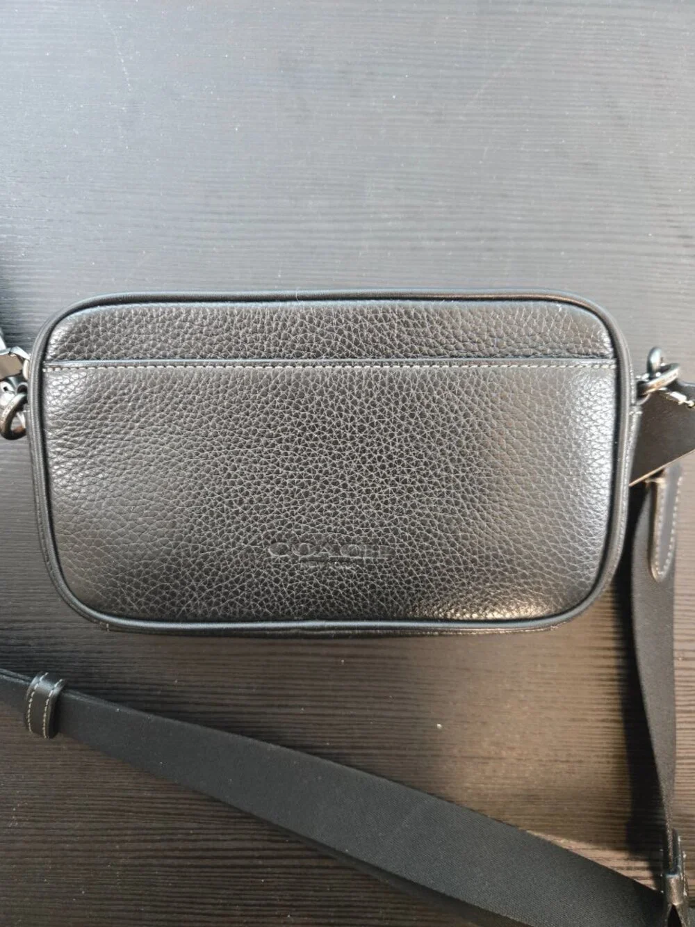 Coach Black Leather Camera Bag